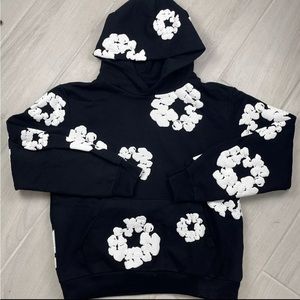 Cotton wreath denim tears hoodie